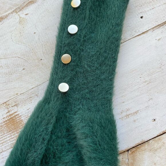 BAILEY 44 Gorgeous Green mock Neck Sweater cropped soft Luxurious Texture sz XS - Picture 8 of 16